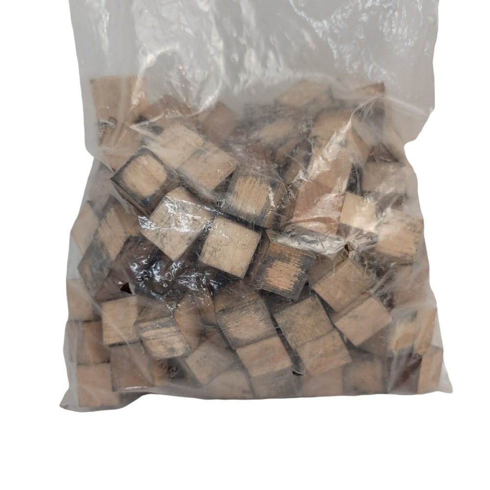 Lot of Small Unfinished Square Wood Blocks for Crafting